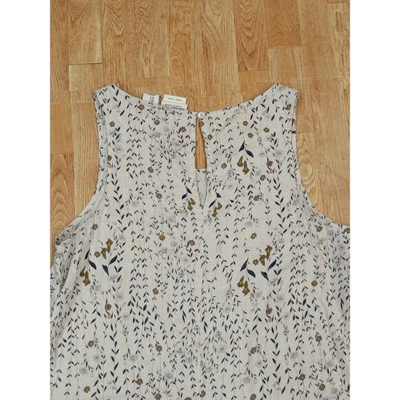 Rachel Zoe Size Small 100% Linen Sleeveless Floral A Line Tank Dress Pockets - Picture 8 of 8